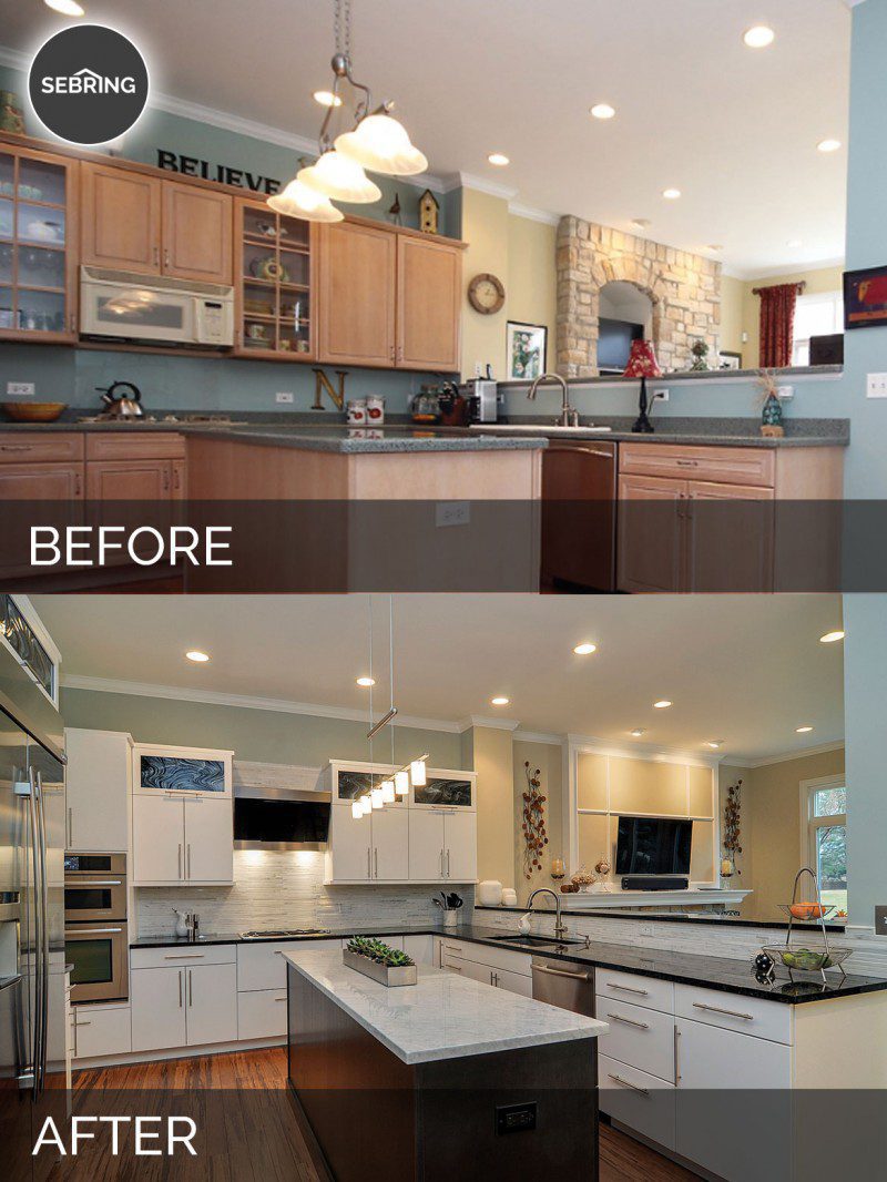 Doug & Natalie's Kitchen Before & After Pictures | Sebring Design Build