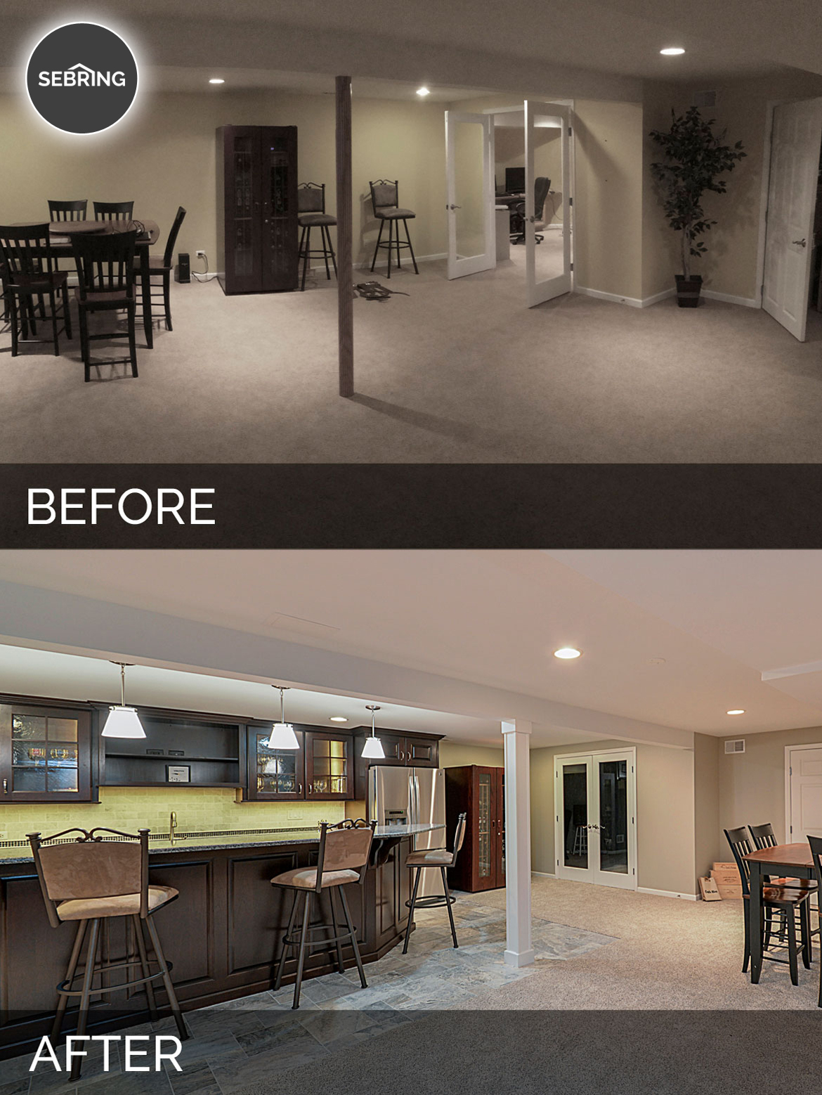 Brett & Carolyn's Basement Before & After Pictures | Home ...