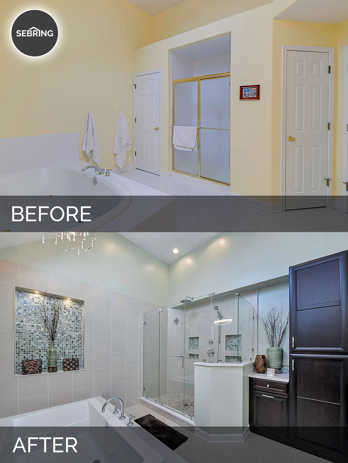 Steve & Nicolle's Master Bath Before & After Pictures | Luxury Home