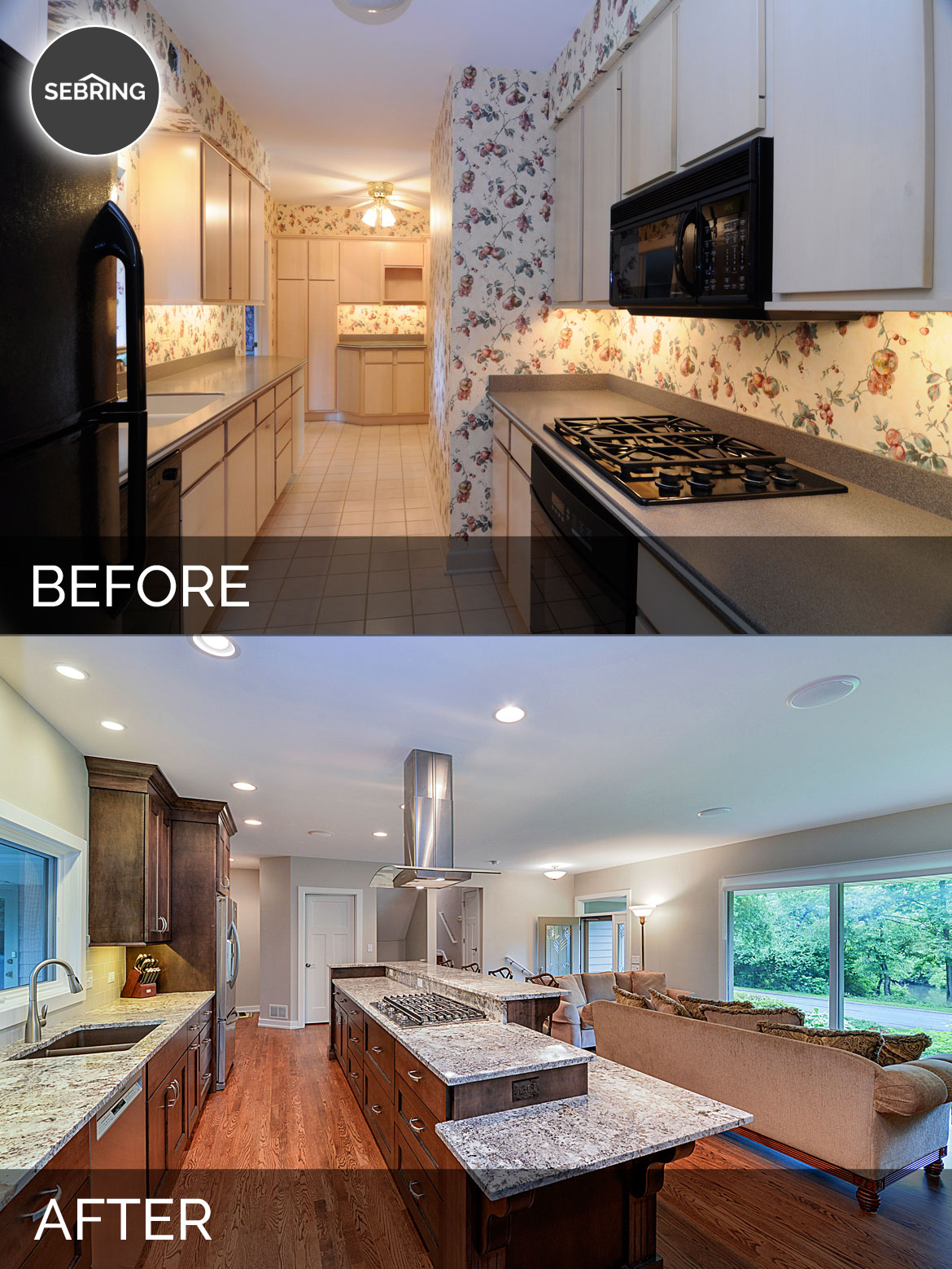 Dan & Ann's Kitchen Before & After Pictures - Sebring Design Build