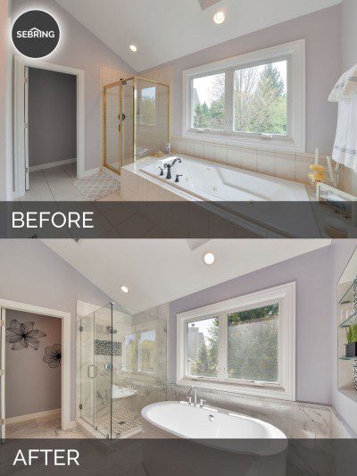 Doug & Natalie's Master Bath Before & After Pictures | Sebring Design Build