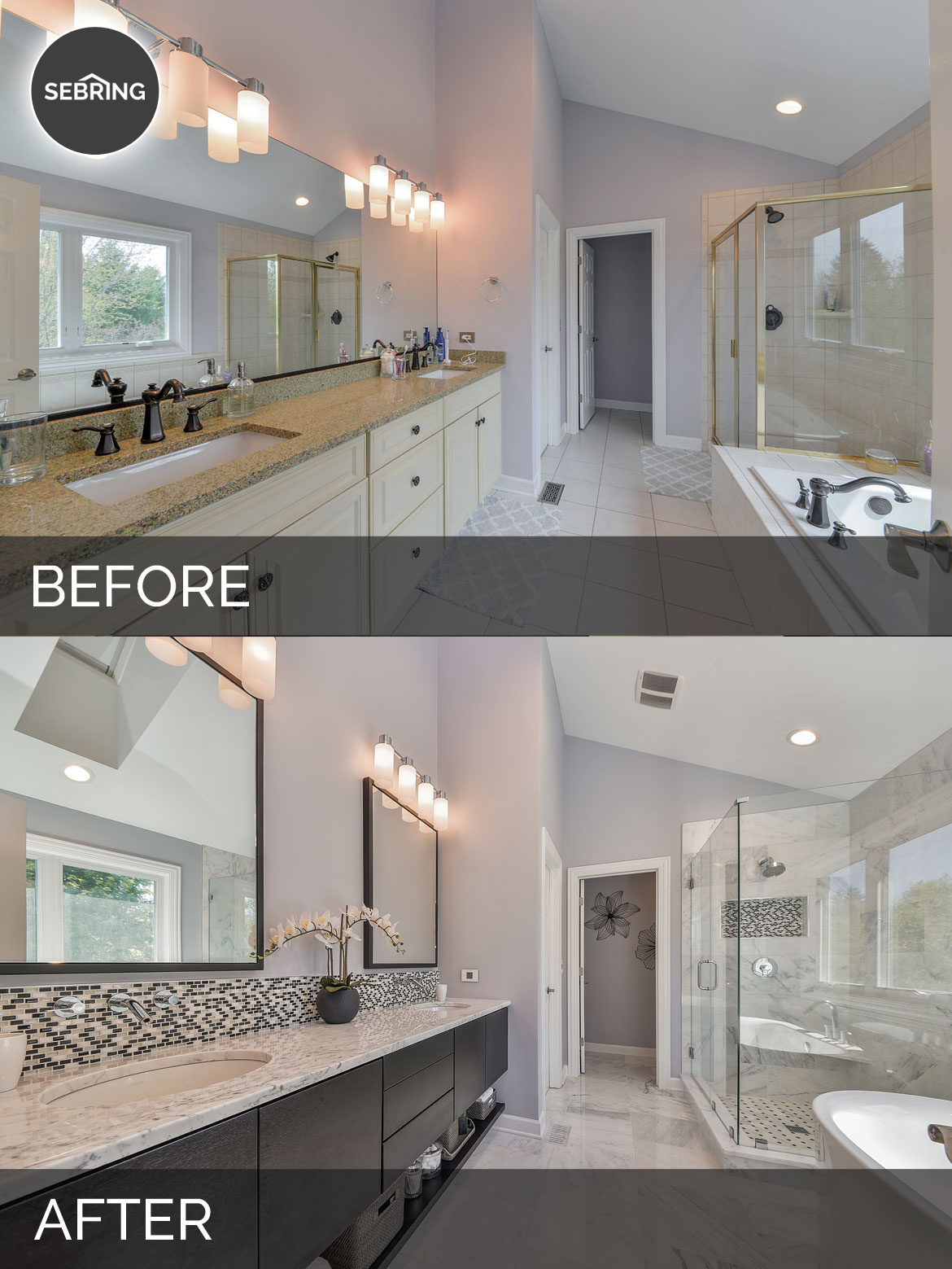 Aurora Master Bathroom Before & After - Sebring Design Build