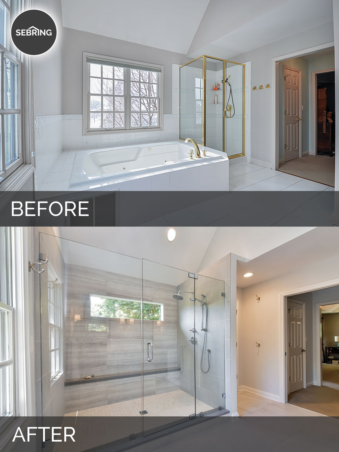 Before & After Bathroom Naperville - Sebring Design Build