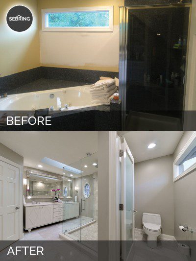 Bobby & Lisa's Master Bathroom Before & After Pictures | Sebring Design ...