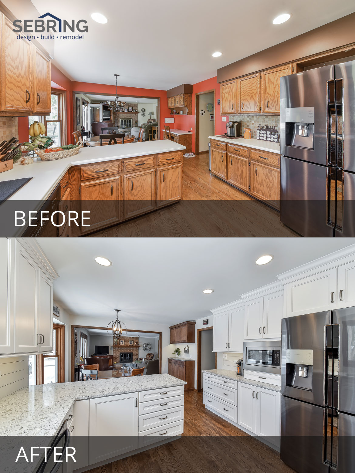 Don Kathy S Kitchen Before After Pictures Luxury Home Remodeling Sebring Design Build