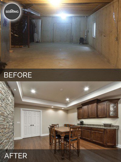 Brian & Kelli's Basement Before & After Pictures | Luxury Home