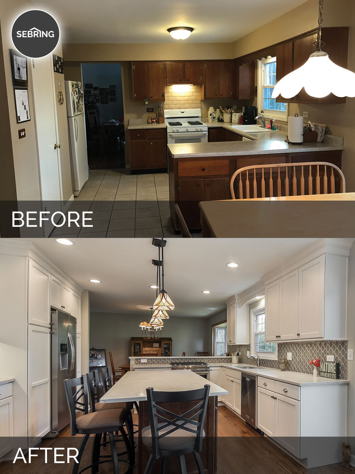 Before & After Kitchen Naperville - Sebring Design Build