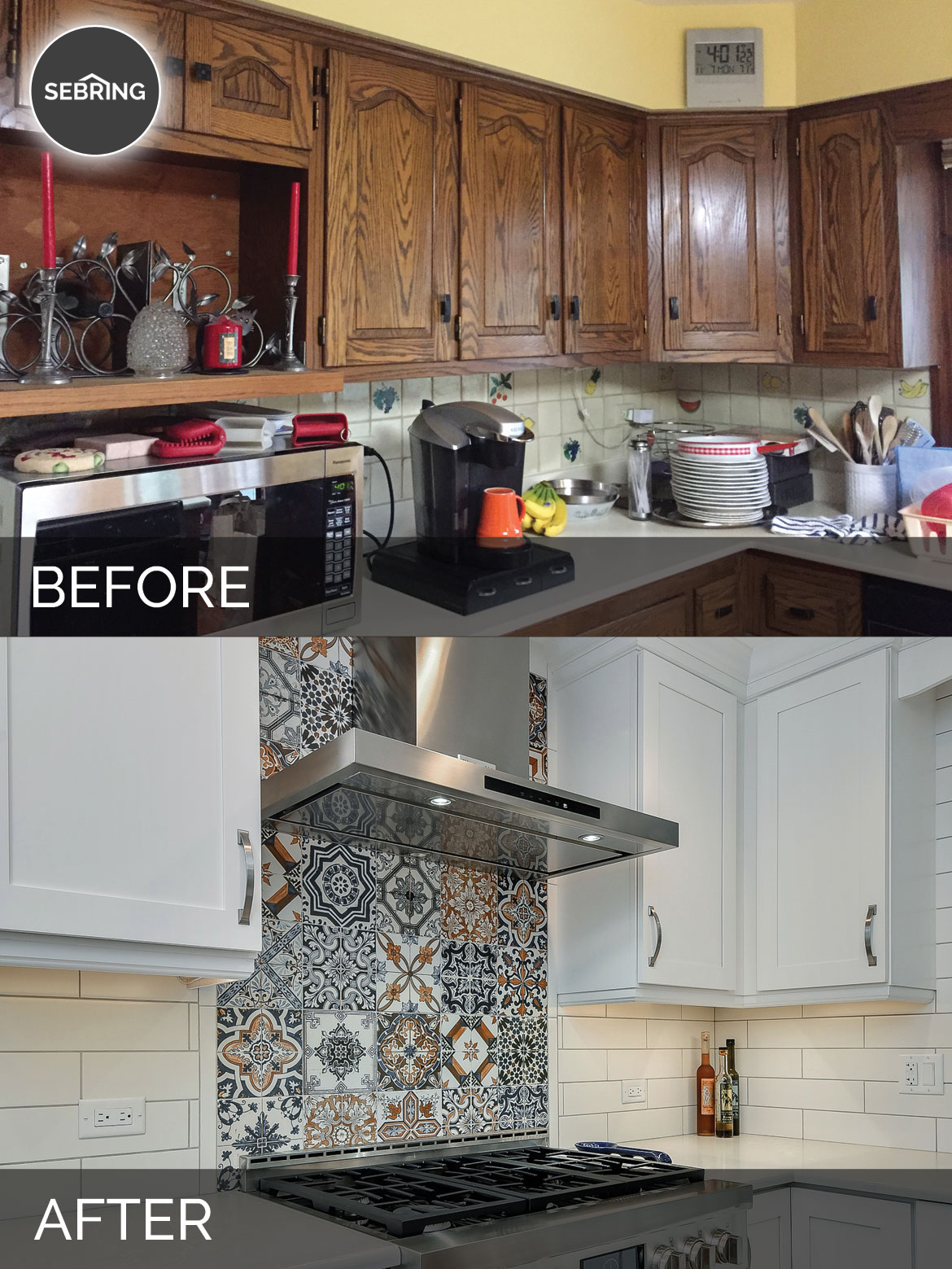 Before & After Kitchen Warrenville - Sebring Design Build
