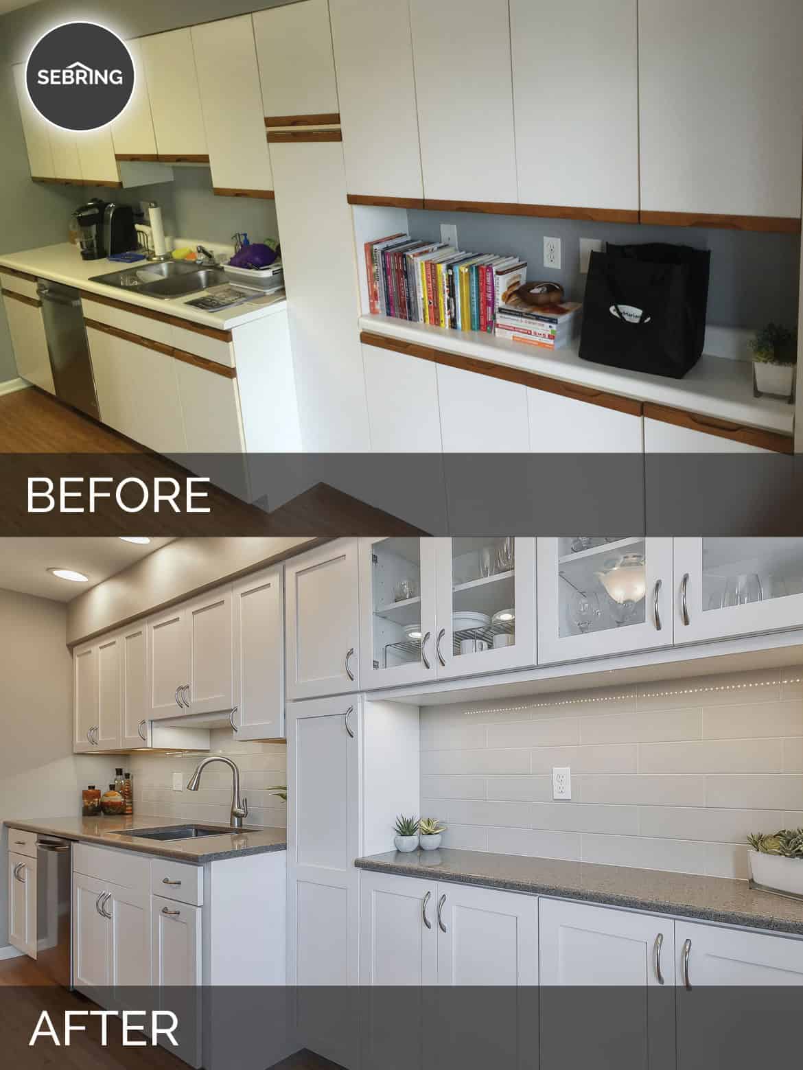 Willowbrook Before & After Kitchen - Sebring Design Build