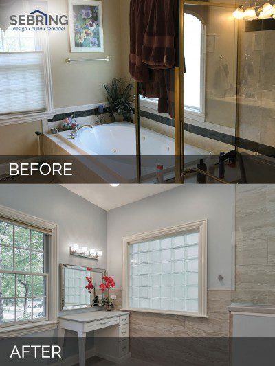 Julie & Jon's Master Bathroom Before & After Pictures | Sebring Design ...
