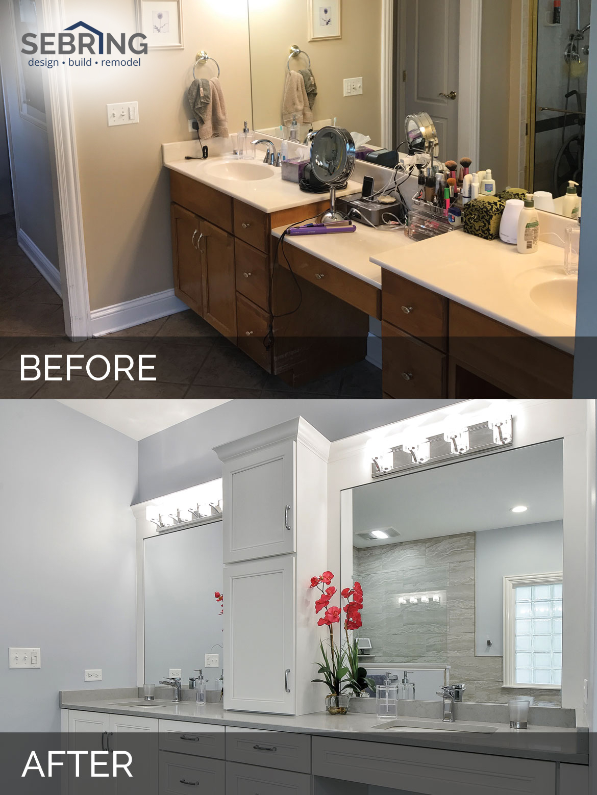 Before & After Bathroom Naperville - Sebring Design Build