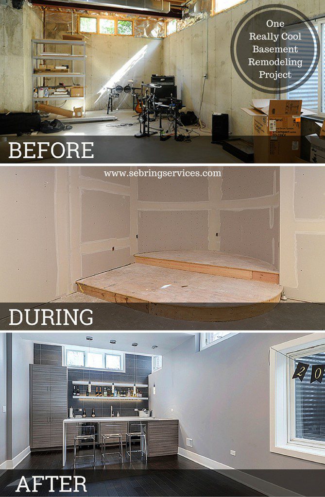 Before & After One Really Cool Basement Remodeling Project Home