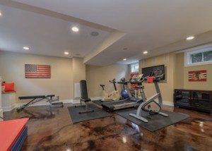 Workout Exercise Room Finished Basement Remodeling Hinsdale Sebring Design Build