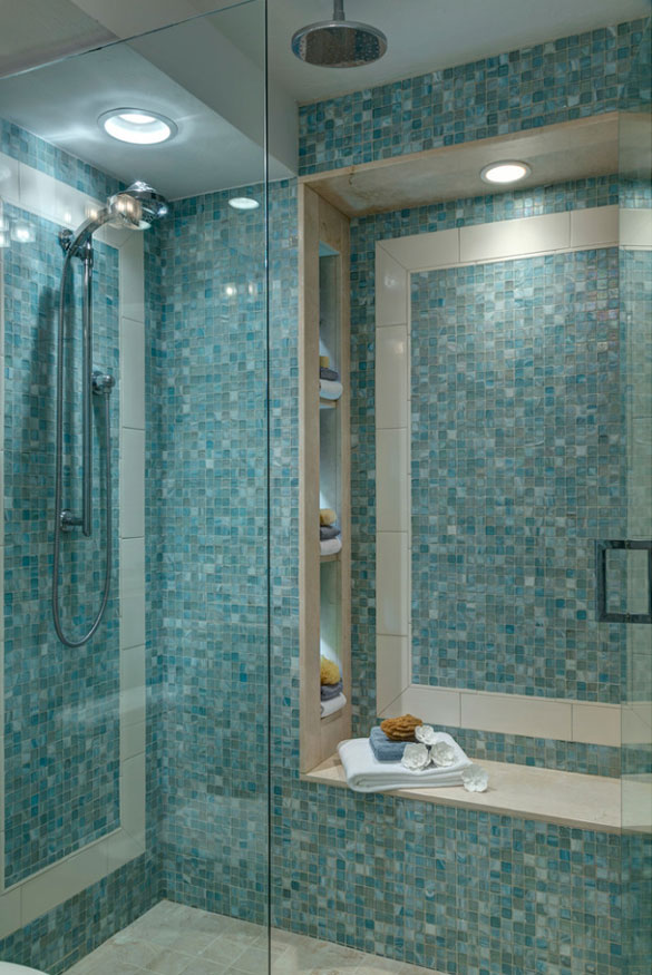 Glass Bathroom Tile Design Ideas, Glass Tile Bathroom Shower Ideas