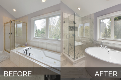 Doug & Natalie's Master Bath Before & After Pictures | Luxury Home