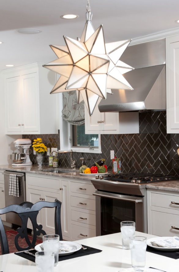 White Glass Herringbone Kitchen Backsplash kitchen tile backsplash design ideas sebring services