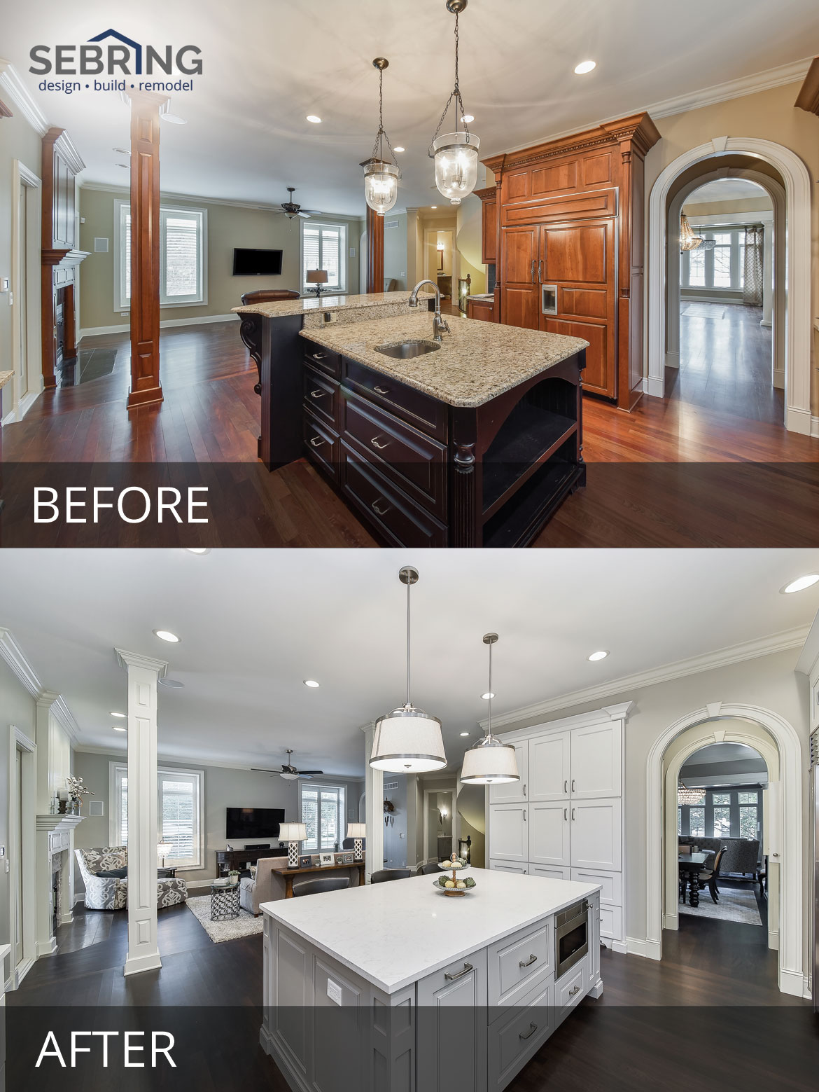 Rob & Michelle's Whole House Before & After Pictures | Home Remodeling Contractors | Sebring Design Build