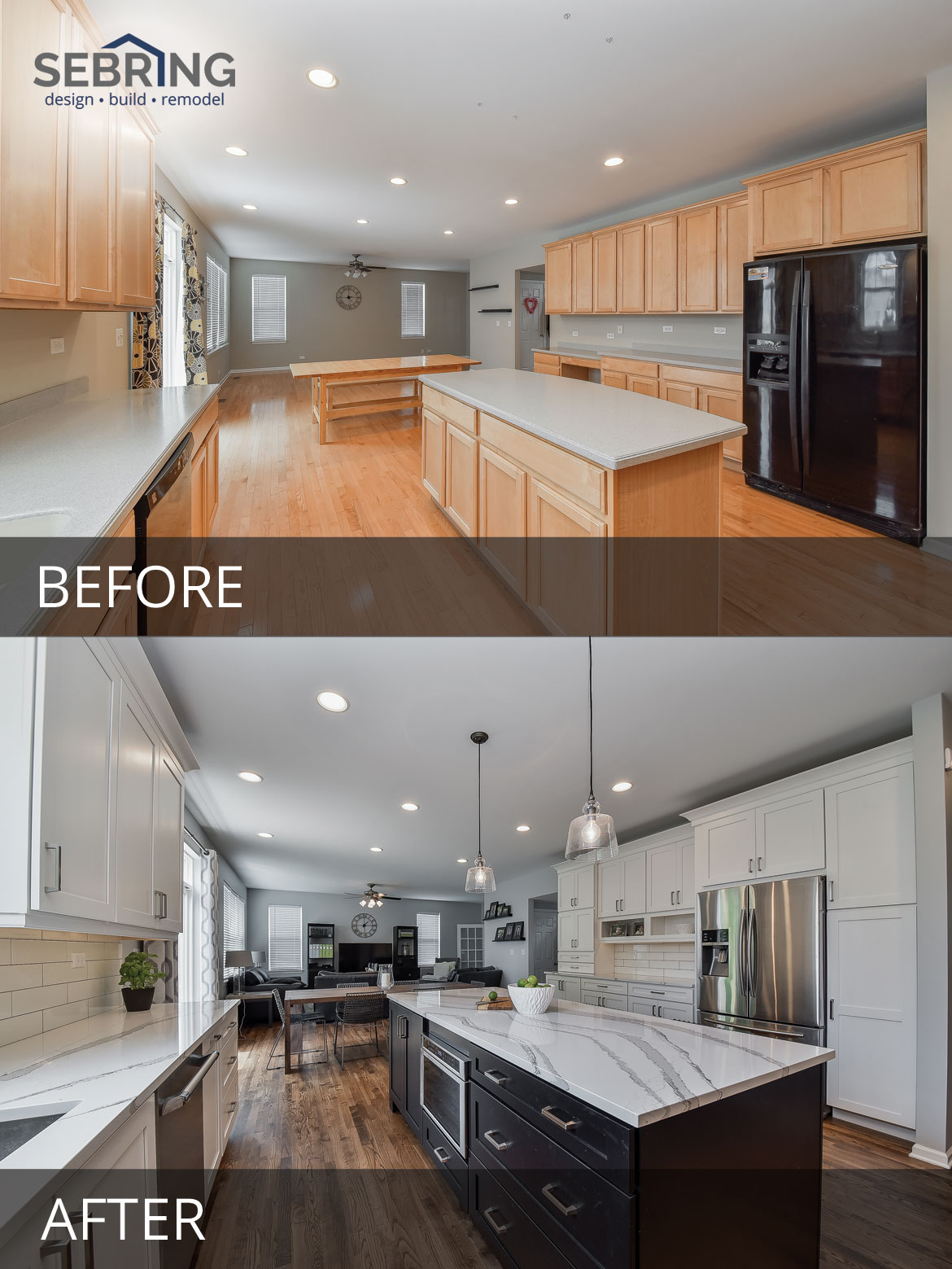 Pete & Mary's Kitchen Before & After Pictures | Home Remodeling Contractors | Sebring Design Build