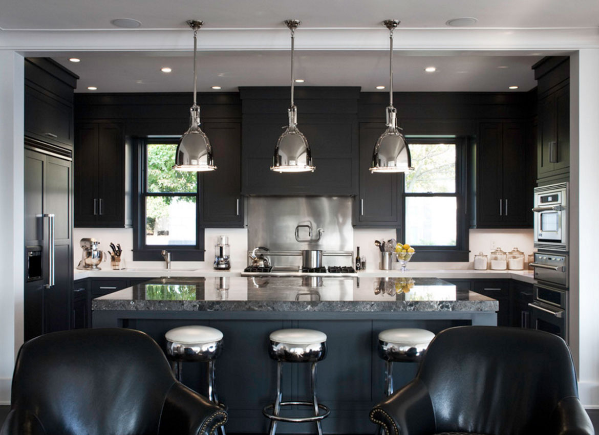 22 Interior Design Kitchen Dark Cabinets