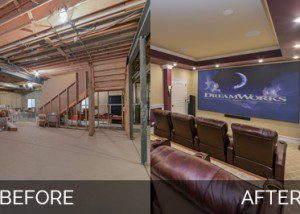 Naperville Basement Before & After Pictures - Sebring Design Build