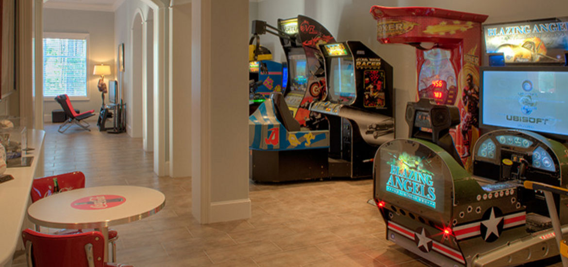 The Most Amazing Game Room Ideas, Basement Arcade Room Freezes