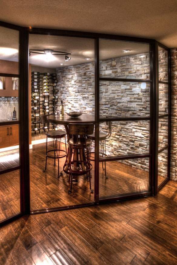 glass enclosed wine wall cost