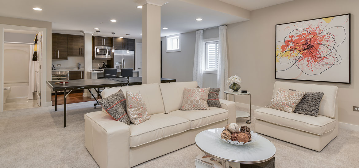 55 Really Cool Modern Basement Ideas, Basement Living Room Decor