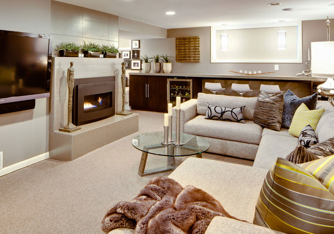 open basement living room ideas