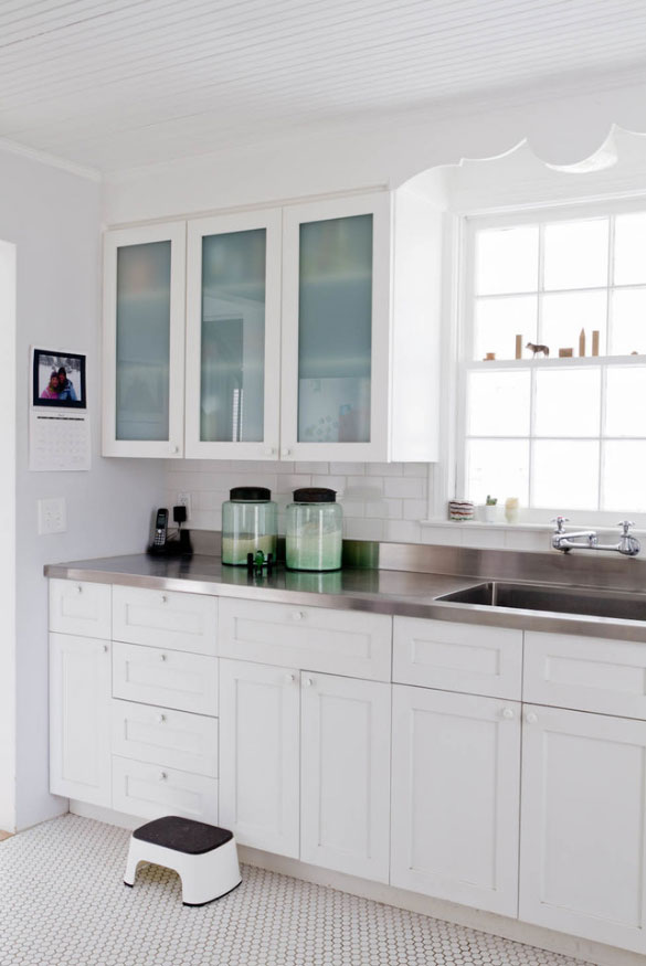 Stainless Steel Countertops With White Cabinets Mycoffeepot Org