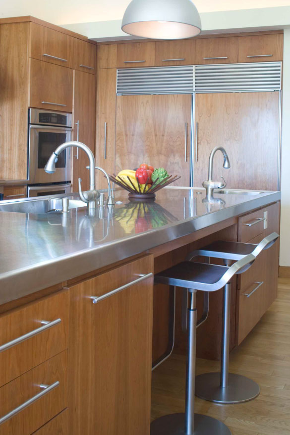 stainless counter top