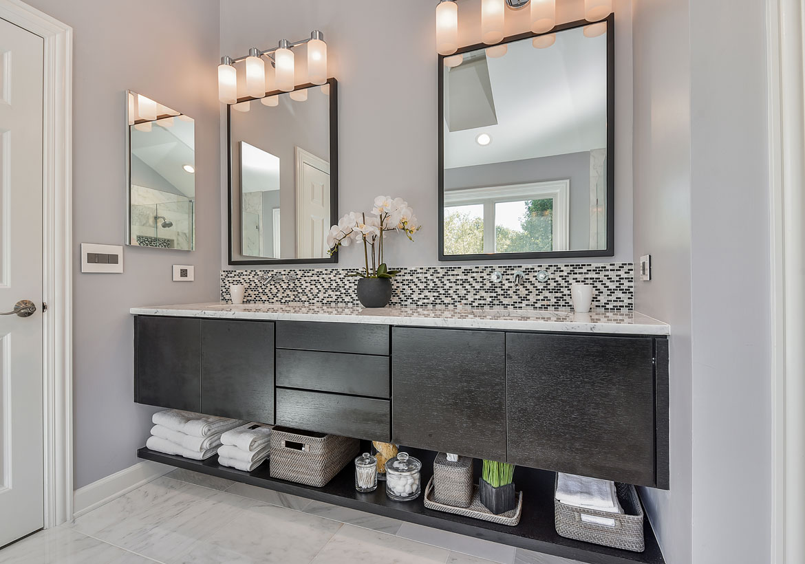 Gray Floating Vanity For Bathroom