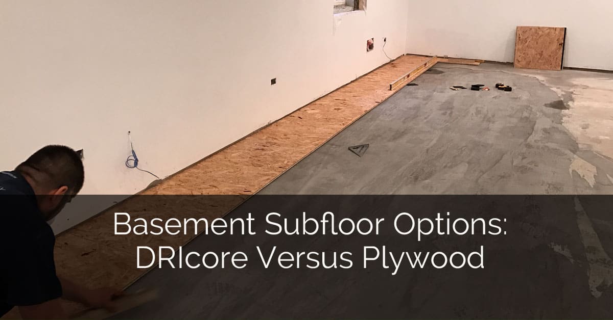 Basement Suloor Options Dricore, Using Cement Board In Basement Floor
