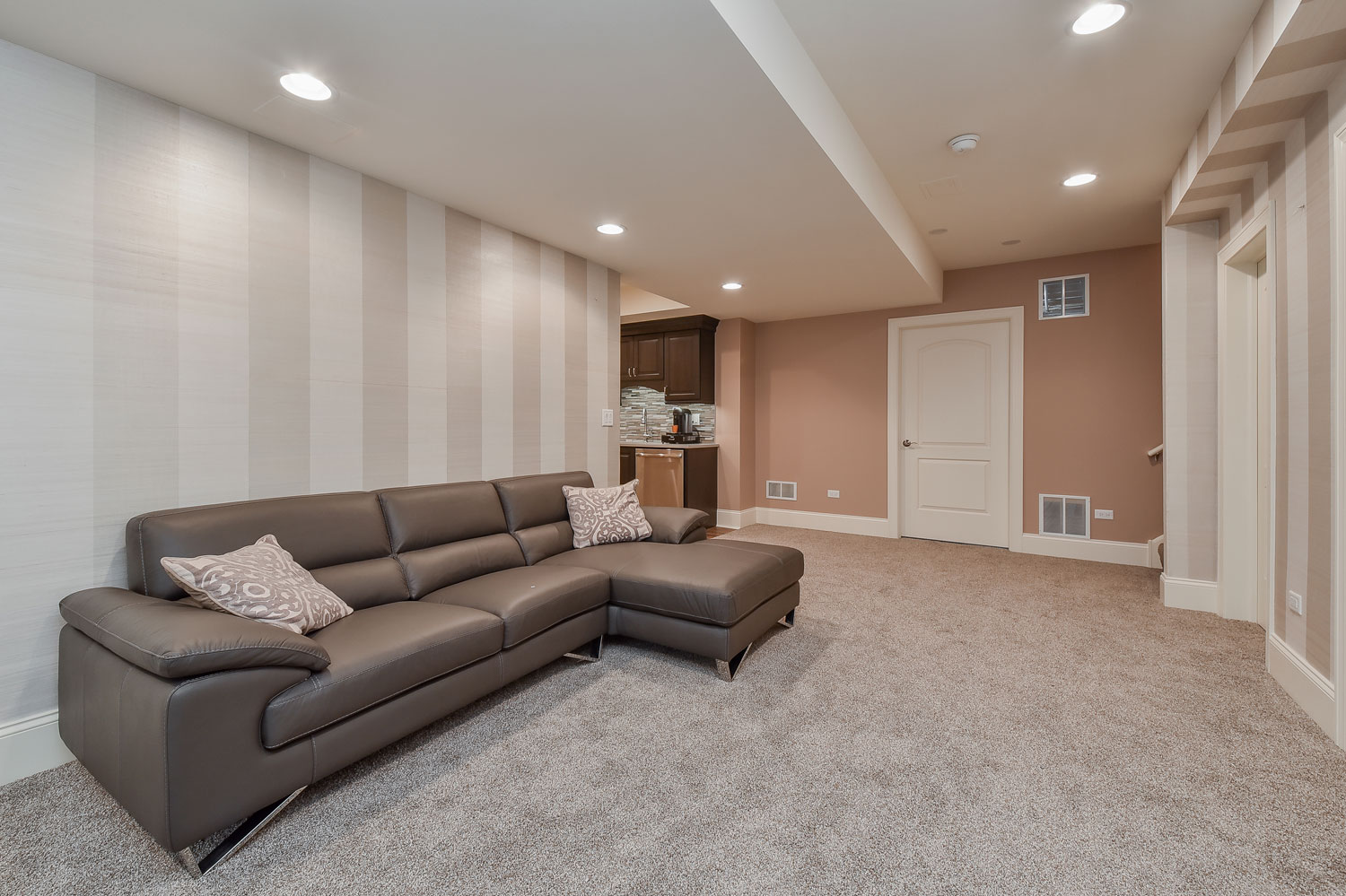 Downers Grove Basement Remodel with Sauna, Steam Shower, Office - Sebring Design Build