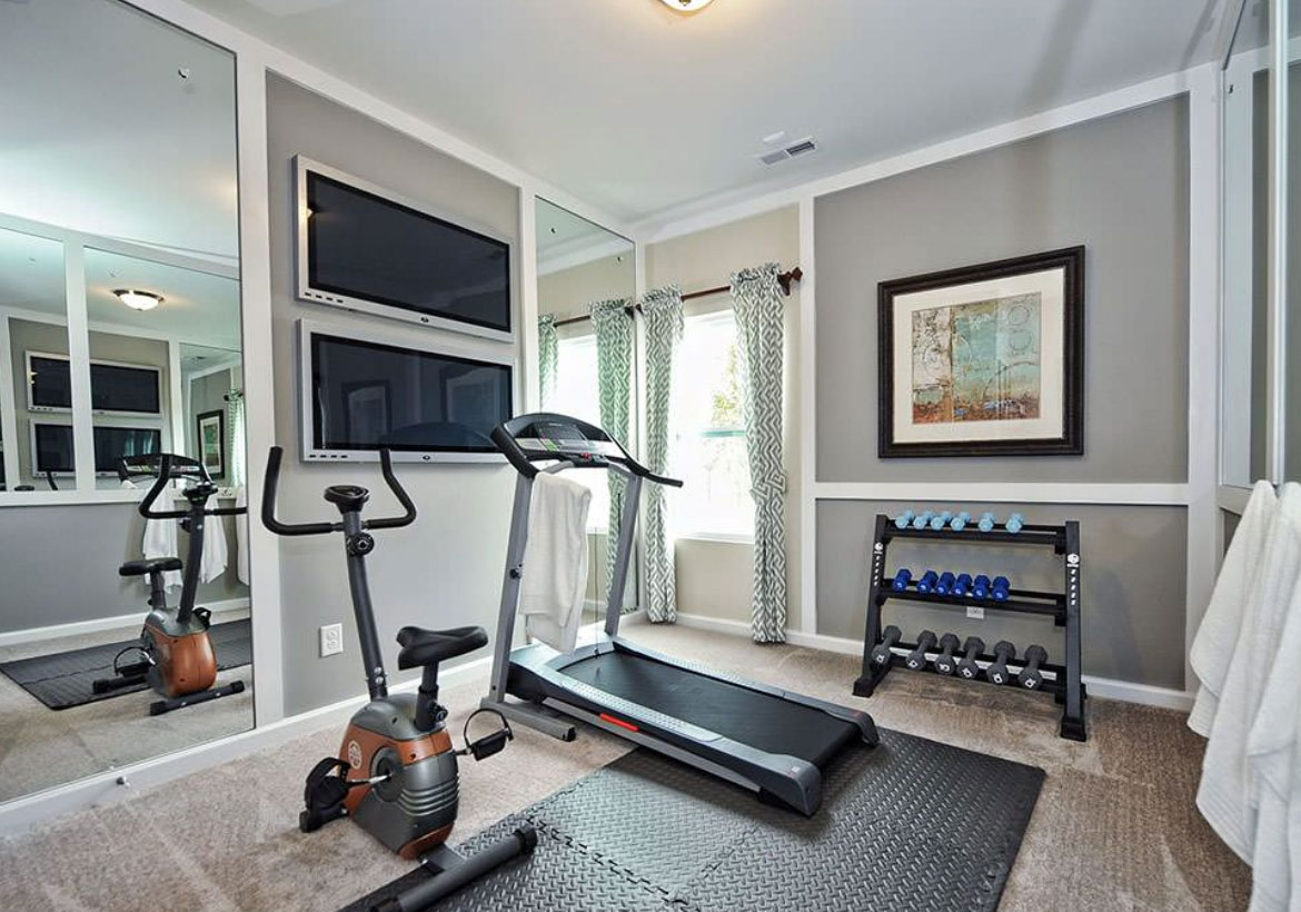 Basement Home Gym Ideas •