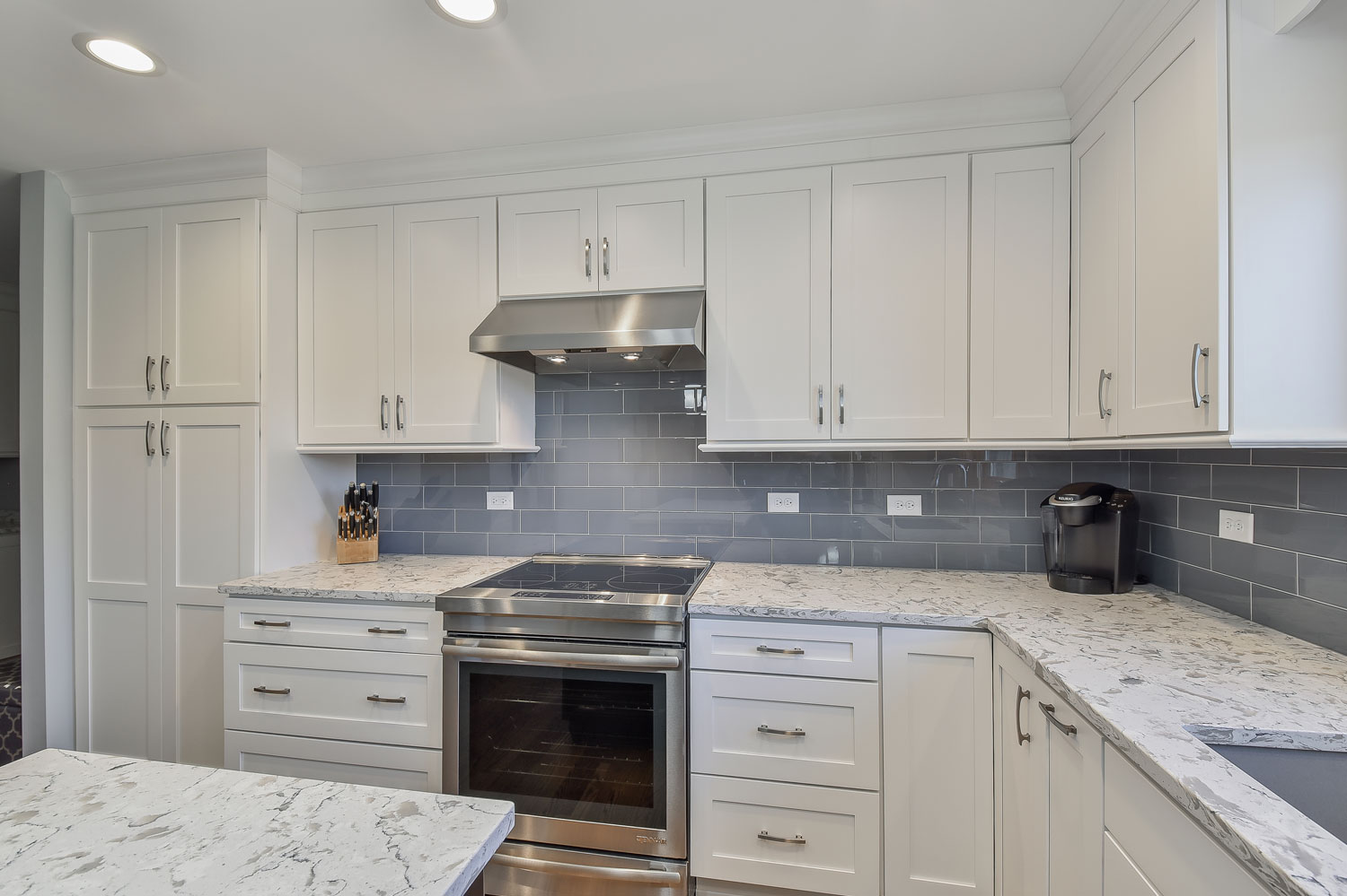 Homer Glen Kitchen Remodel White Shaker Stainless 13 Sebring Design Build 