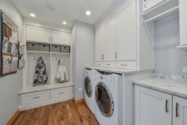 Crisp and Clean Laundry and Mudroom Remodel | Sebring Design Build