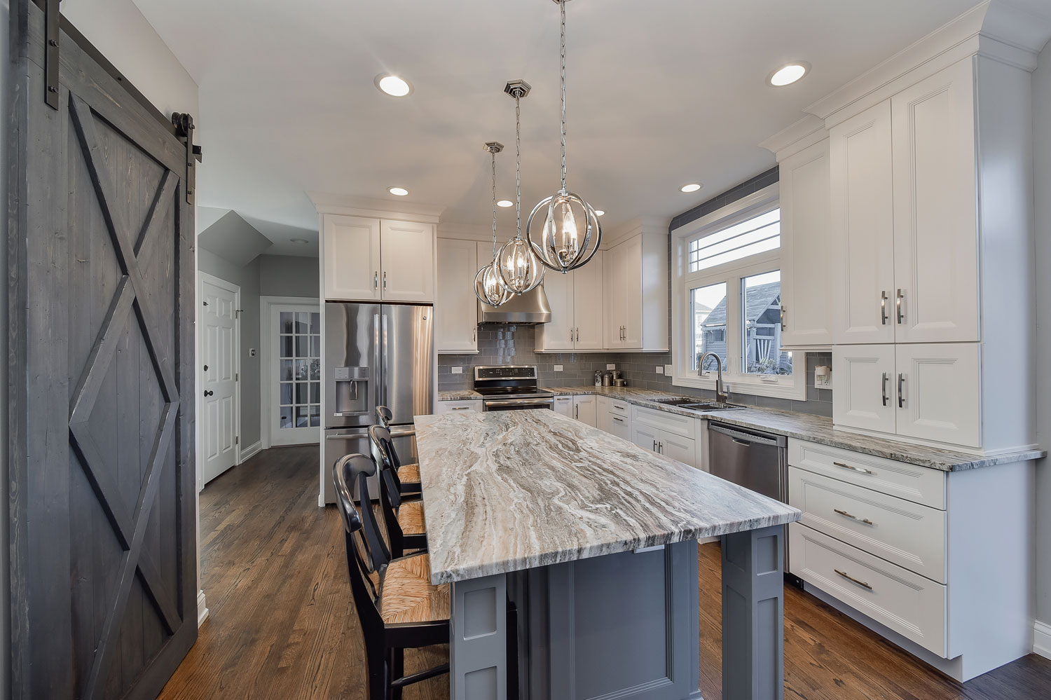 's Naperville Kitchen Remodel Pictures, Featuring White Quartz Countertops - Sebring Design Build
