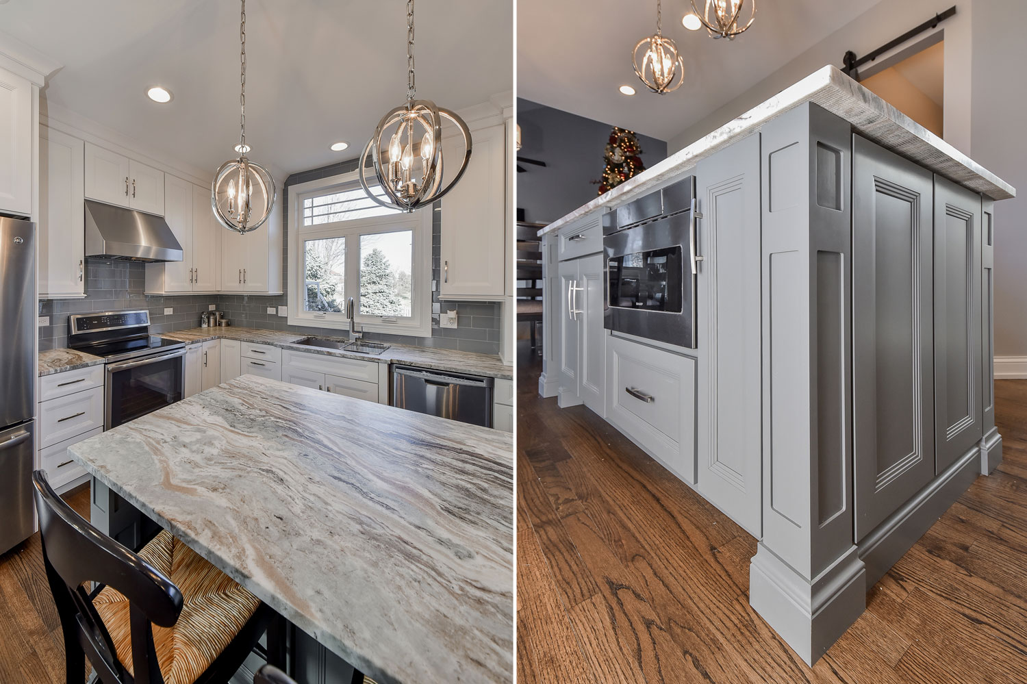 's Naperville Kitchen Remodel Pictures, Featuring White Quartz Countertops - Sebring Design Build