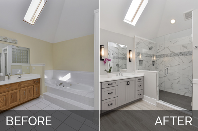 Sarah & Ray’s Master Bathroom Before & After Pictures | Sebring Design ...