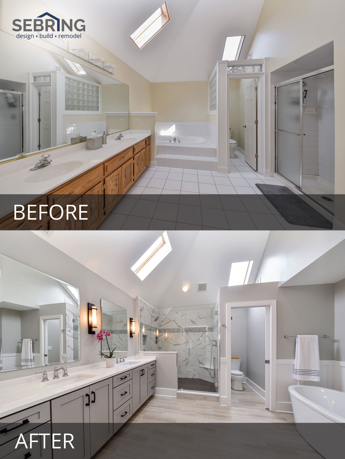 Sarah & Ray’s Master Bathroom Before & After Pictures - Sebring Design