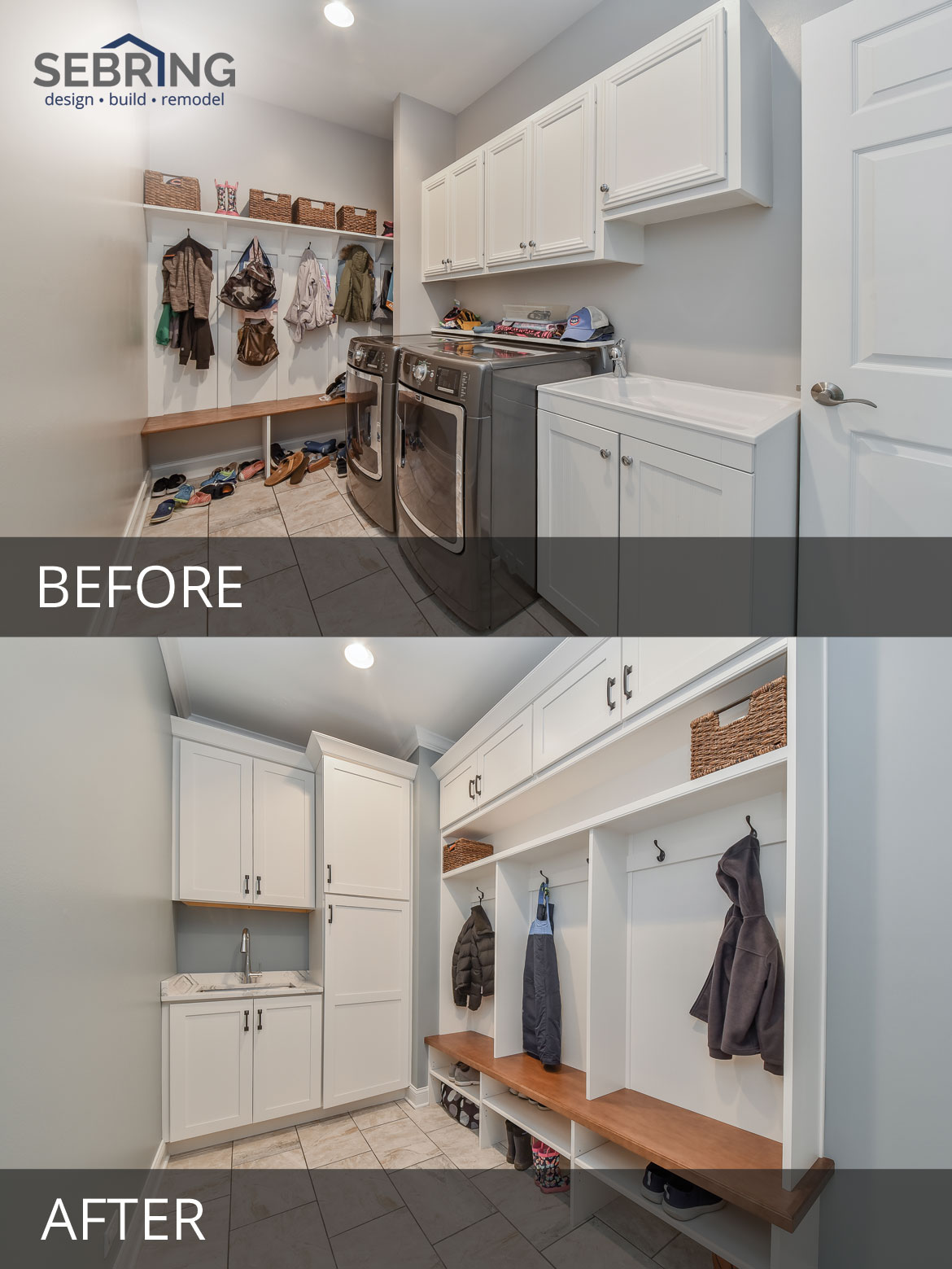 Laundry & Mudroom Before & After Pictures