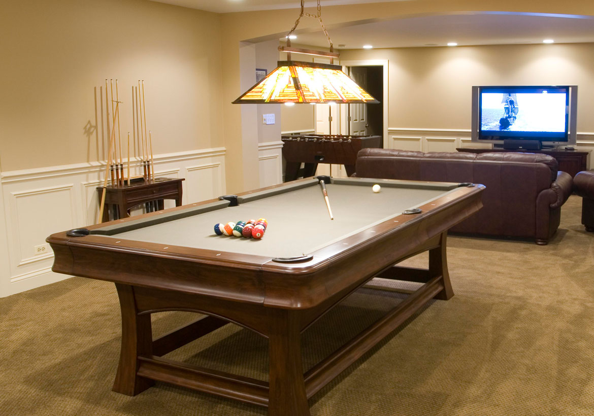 pool table fit in living room