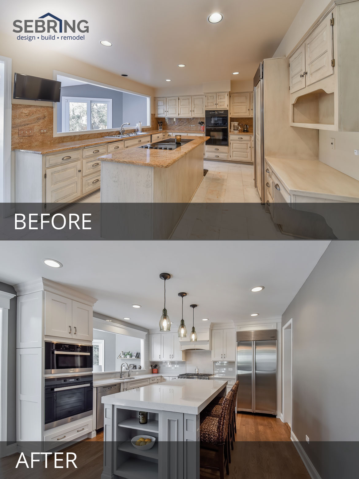 Naperville Kitchen Remodeling Before and After Pictures - Sebring Design Build