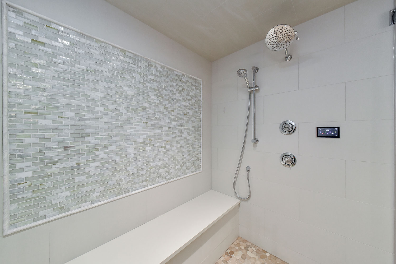 Wheaton Basement Bathroom With Steam Shower, Electronic Controlled Shower - Sebring Design Build