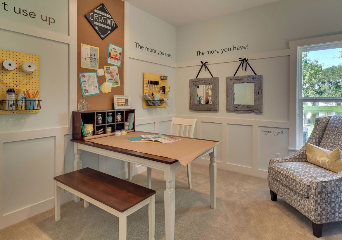 Craft Room Layout - How To Turn A Small Space Into A Dream Craft Room Workspace On A Budget T Moore Home Interior Design Studio / In teaching spaces containing data projectors manual two way switching shall be.