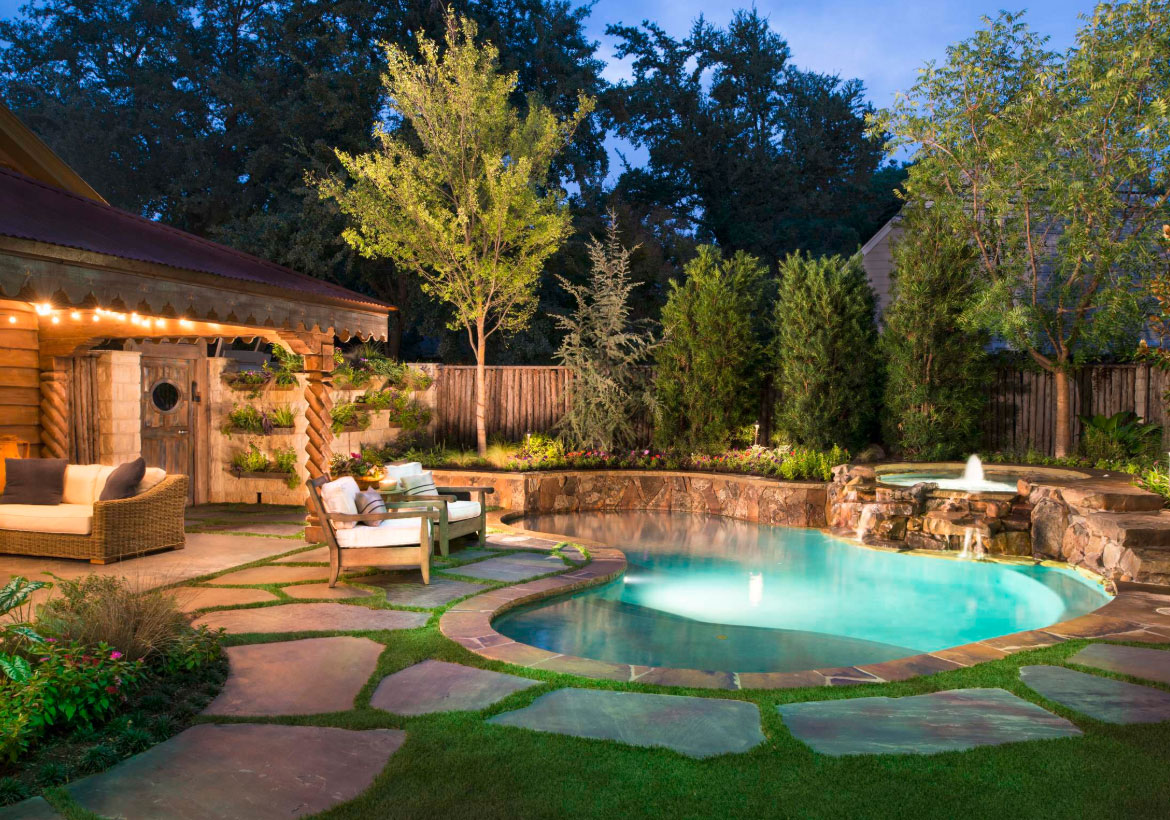 backyard with pool landscaping ideas