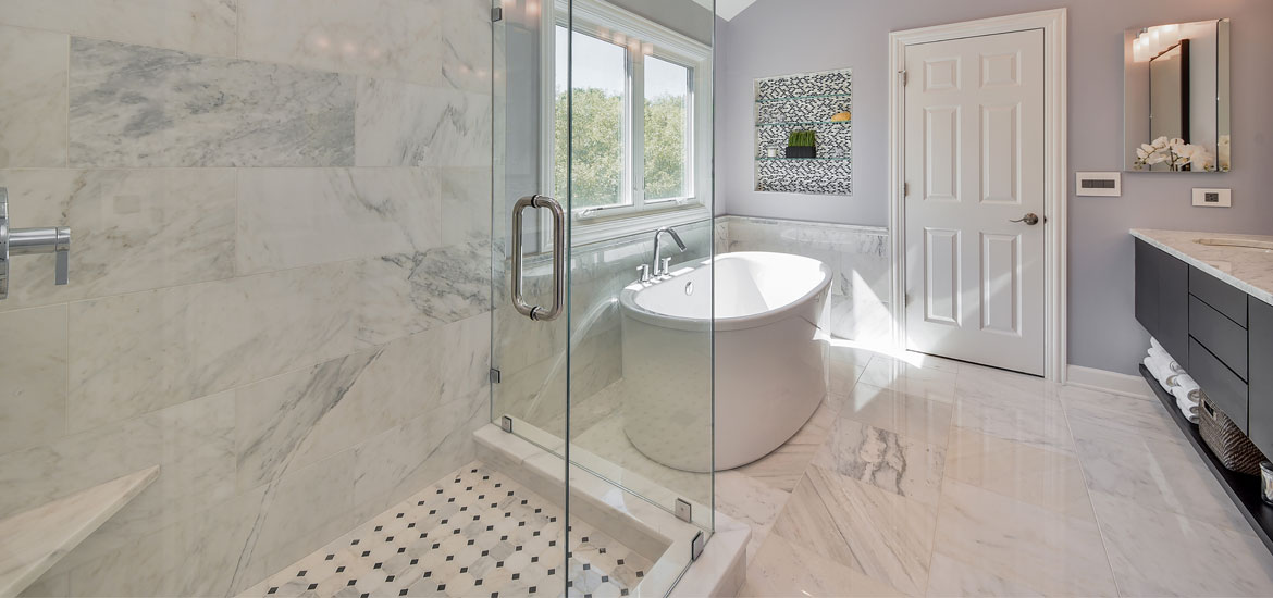 23 Elegant Carrara Marble Tile Ideas, Marble Bathroom Floor Tile Ideas