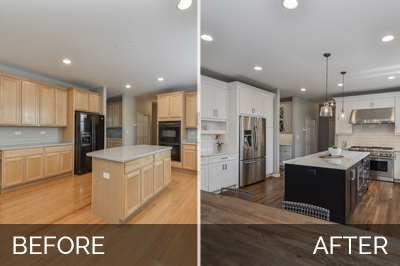 Plainfield Kitchen Remodel Before and After Pictures - Sebring Design Build
