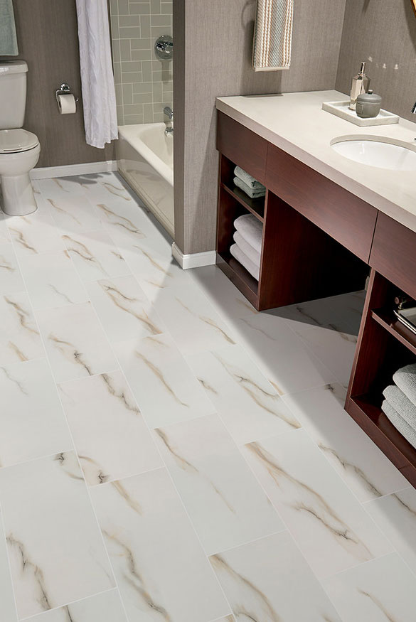 Tile That Looks Like Marble Solid, Faux White Marble Flooring