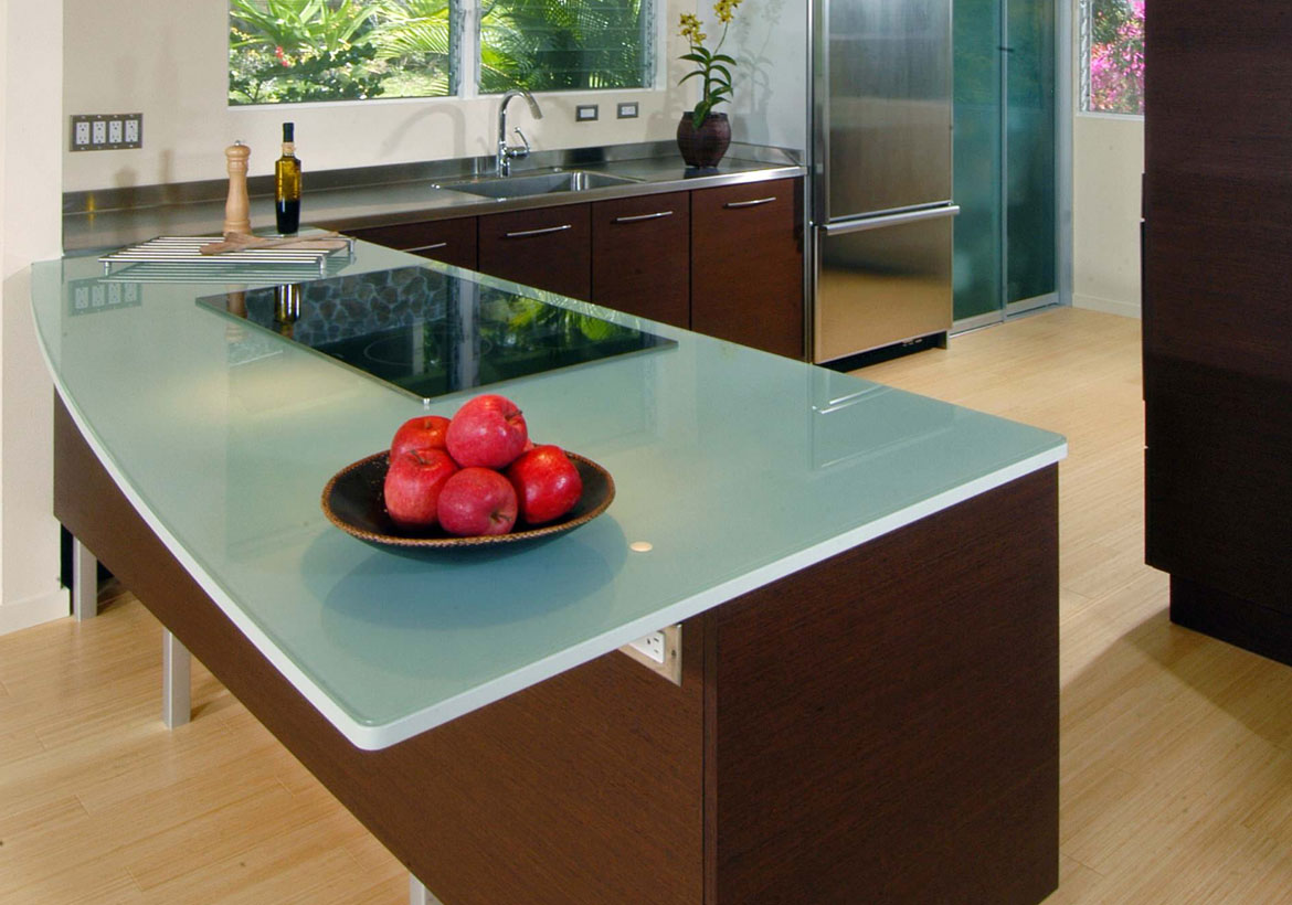 4 Glass Countertop Ideas For Your Next Kitchen Or Bathroom Remodel